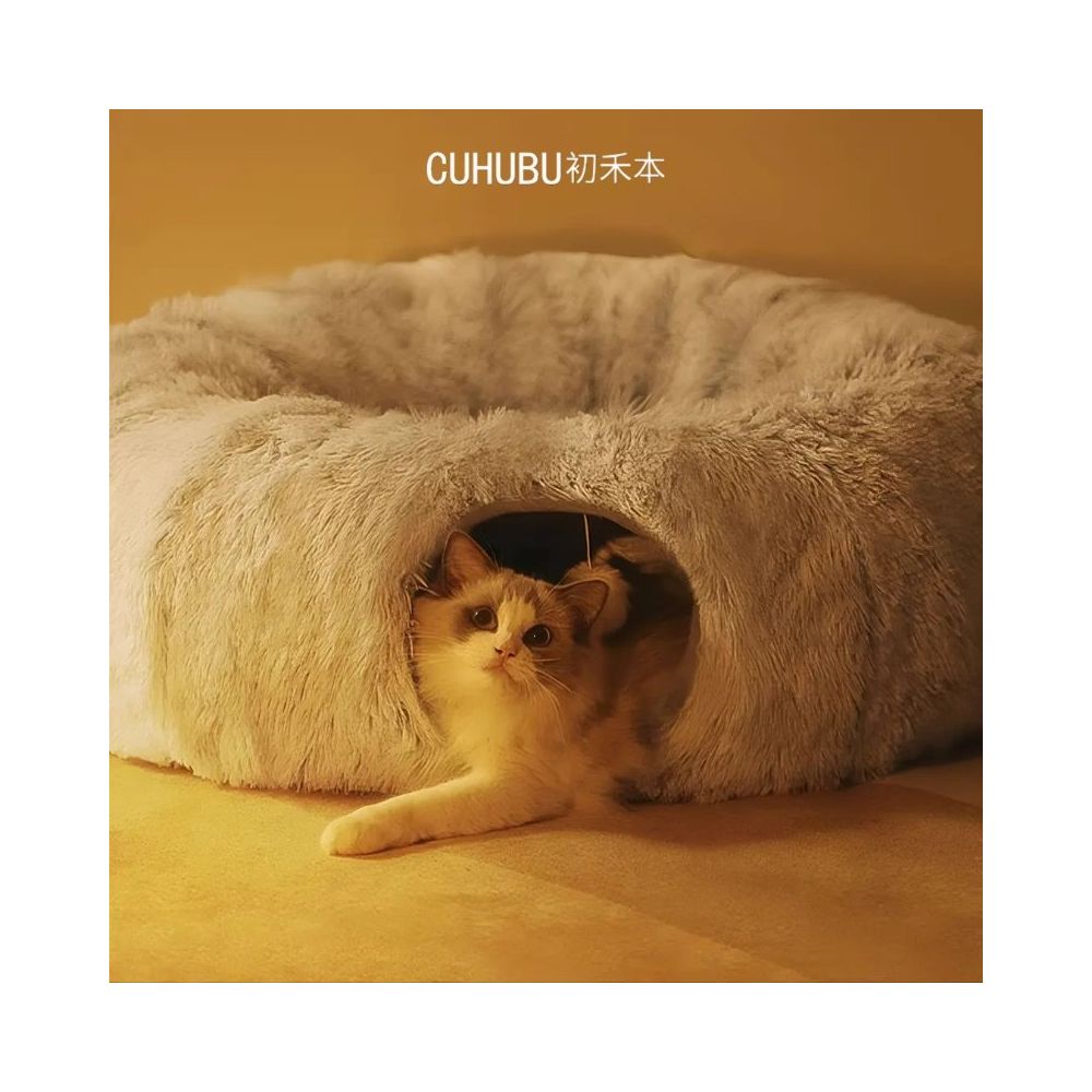 Tunnel plush cat nest pet cat plush pet nest foldable cat channel four season cat nest milk cat warm S image 0