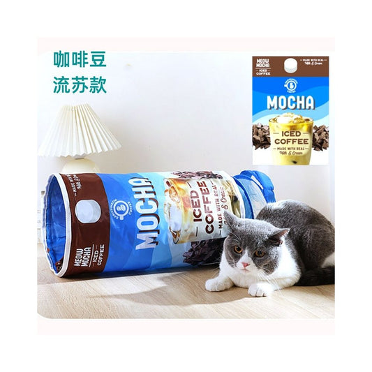 響紙貓隧道組合｜內置沙沙聲迷宮通道，附贈羽毛逗貓棒