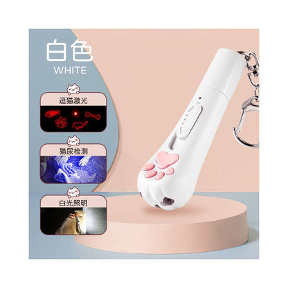 【強光遠射版】USB 充電激光逗貓筆｜高亮度紅點激光＋小型手電筒功能（貓咪室內互動神器、長距離指向燈、自嗨舒壓紅外線玩具，官方正品）