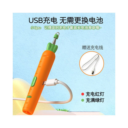 Cat teasing laser pen USB charging cat toy with good quality cat teasing stick rope laser light for cats to consume physical energy image 2