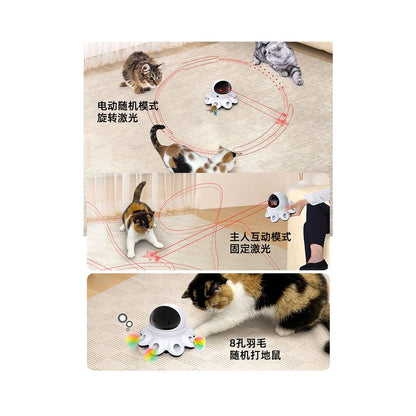 Electric cat toy magic box intelligent little cat teasing stick self entertaining and stress relieving tool automatic cat teasing rotating laser pen image 2