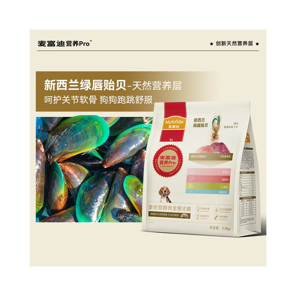 【麥富迪 Maifudi】營養家 Pro 系列狗糧｜益生菌護腸配方，全齡幼犬成犬通用