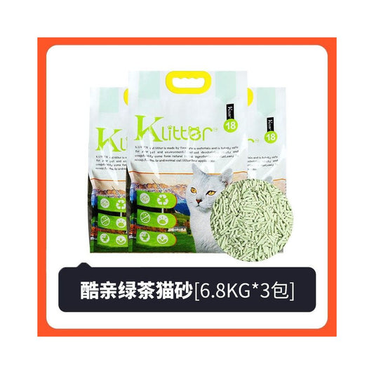 【酷親 Klitter】豆腐混合貓砂 40斤大包裝｜原味/綠茶清香，木薯添加強效結團