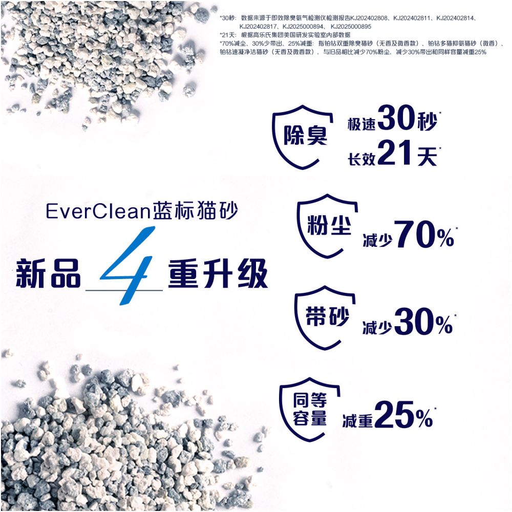 New product upgrade Platinum diamond mineral sand cat litter blue label efficient deodorization 8 5kg agglomerated Naji ore imported sand image 3
