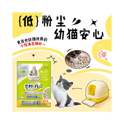 Unicharm Jiale Zi zeolite cat litter 3 8L imported from Japan with small particles for double layer cat litter box special deodorization image 1