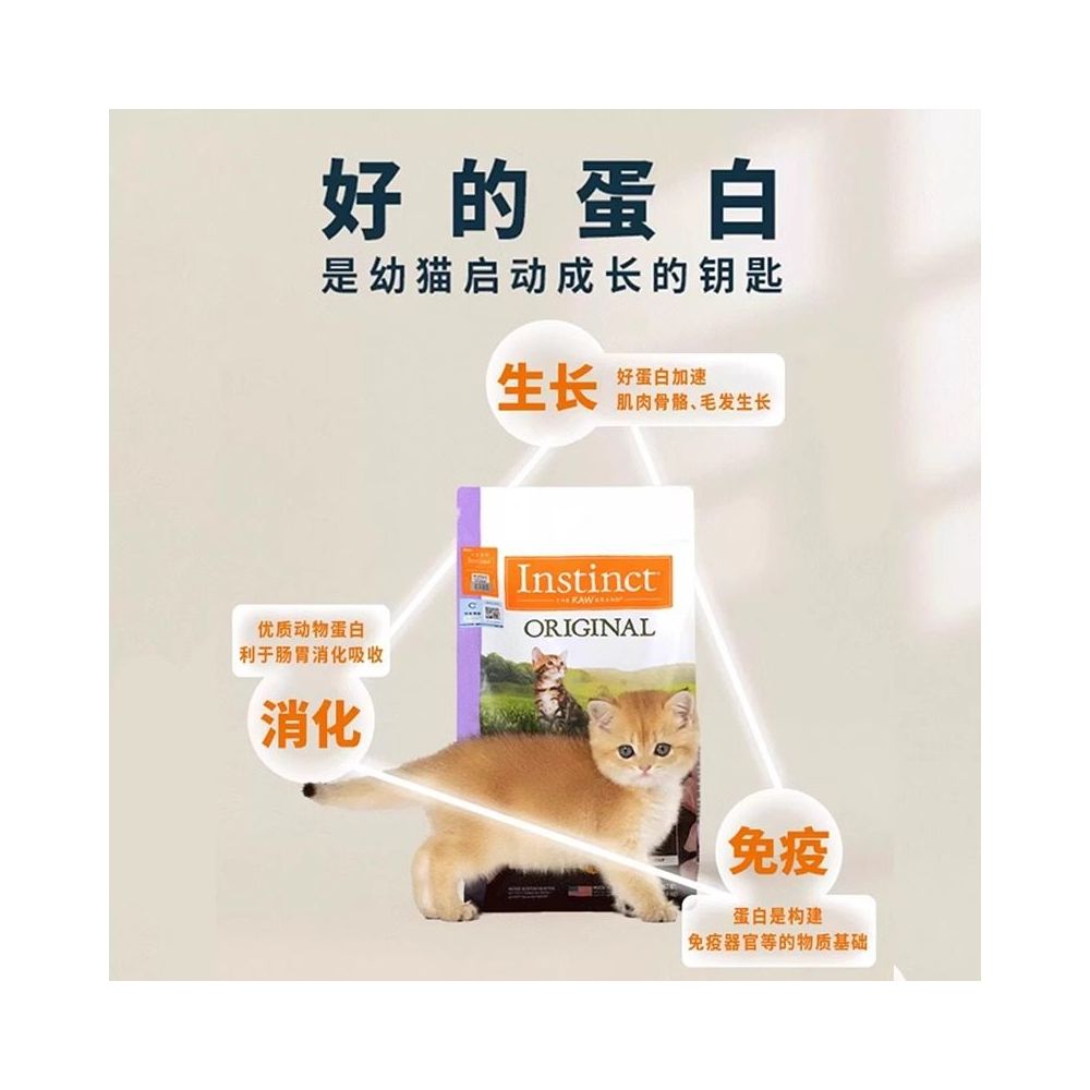 Official flagship store Instinct Natural Bailey imported grain free chicken and kitten food from the United States 4 5 pounds 2kg image 3