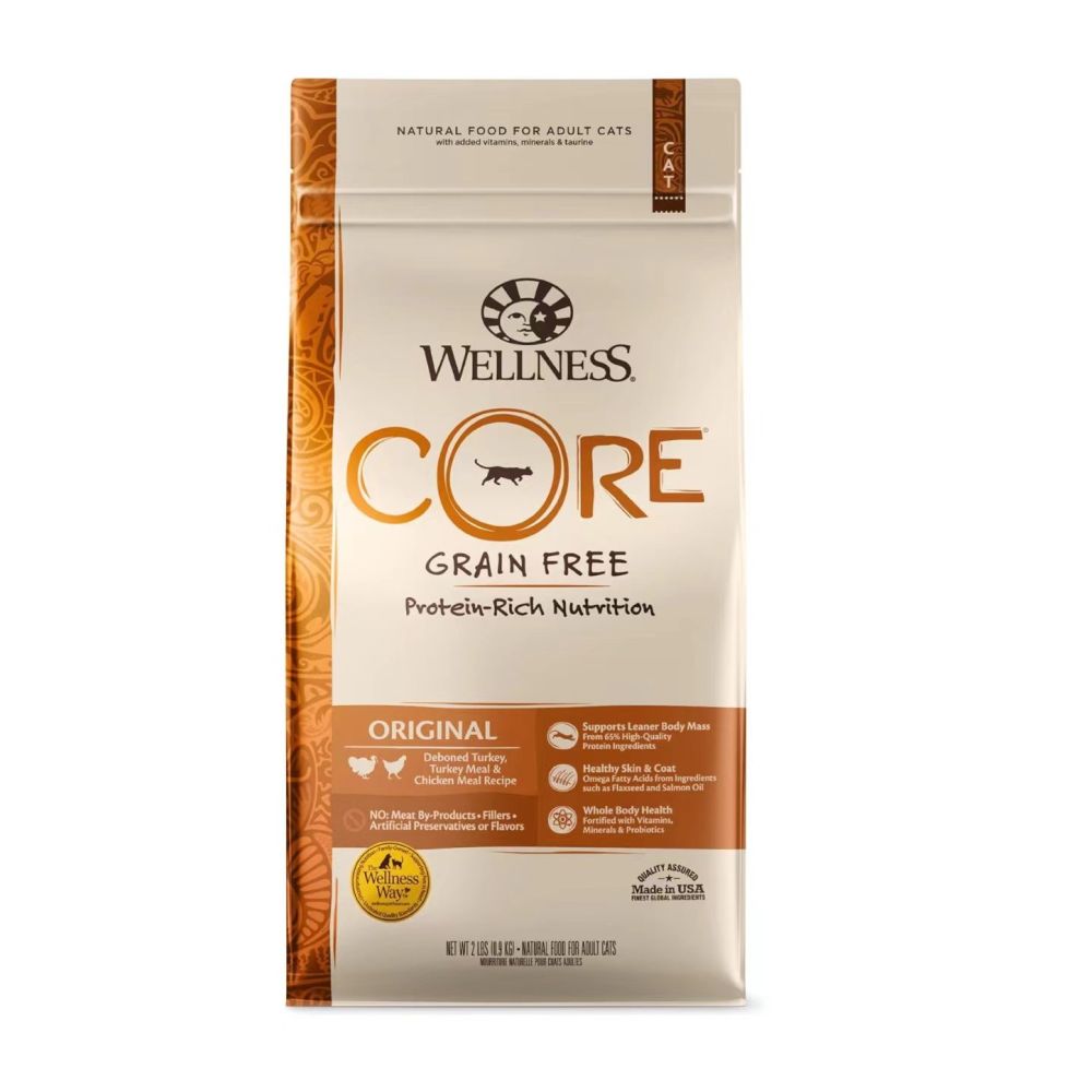 US Direct Mail Wellness Core Dry Cat Food Original Recipe 2 pounds of grain free dry cat food image 1