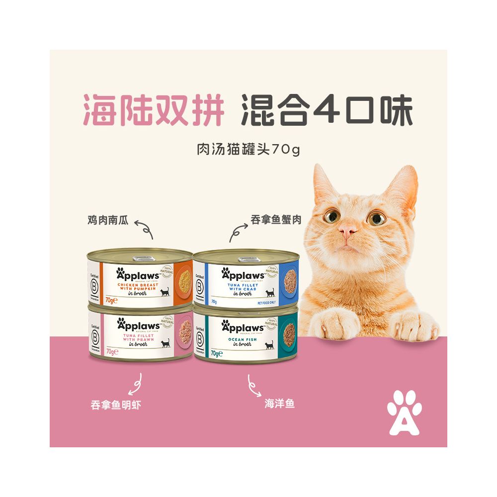 愛普士Applaws 天然鮮肉貓罐頭｜100% 純雞胸肉配方