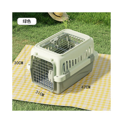 【2026 全新升級】寵物摺疊航空箱｜10秒收納不佔空間，犬貓通用外出提籠，專業車載寵物包/運輸籠，居家變身舒適寵物窩，輕量化防壓貓狗籠 - 吉安宠物用品