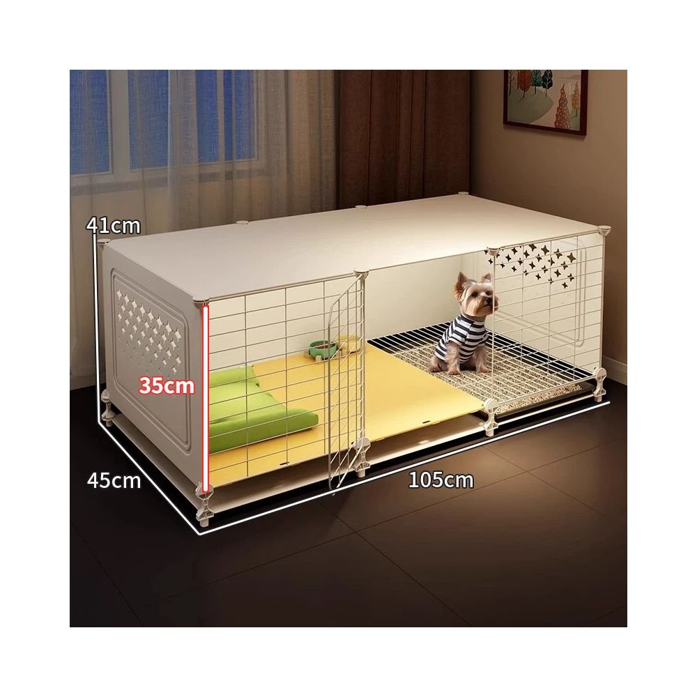 【2026 旗艦豪宅】一房一廳一衛小型犬別墅｜帶廁所乾濕分離狗屋 - 吉安寵物用品