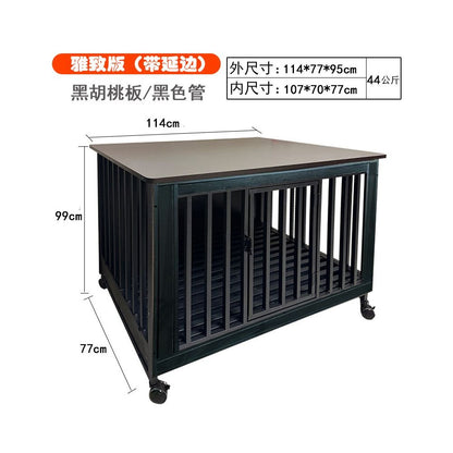 【2026 實木旗艦款】室內多功能寵物別墅｜自帶廁所分區隔離籠 - 吉安寵物用品