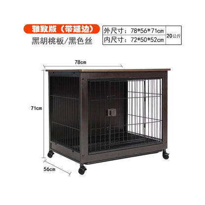 【2026 實木旗艦款】室內多功能寵物別墅｜自帶廁所分區隔離籠 - 吉安寵物用品