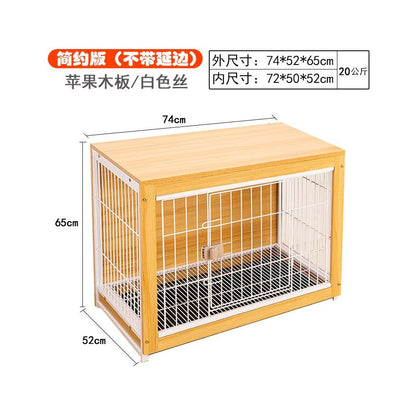 【2026 實木旗艦款】室內多功能寵物別墅｜自帶廁所分區隔離籠 - 吉安寵物用品
