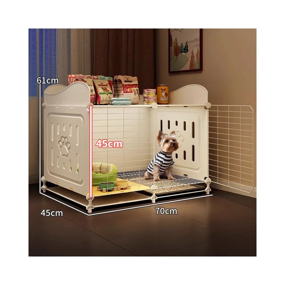 【2026 旗艦豪宅】一房一廳一衛小型犬別墅｜帶廁所乾濕分離狗屋 - 吉安寵物用品