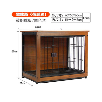 【2026 實木旗艦款】室內多功能寵物別墅｜自帶廁所分區隔離籠 - 吉安寵物用品