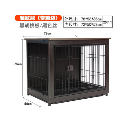 【2026 實木旗艦款】室內多功能寵物別墅｜自帶廁所分區隔離籠 - 吉安寵物用品