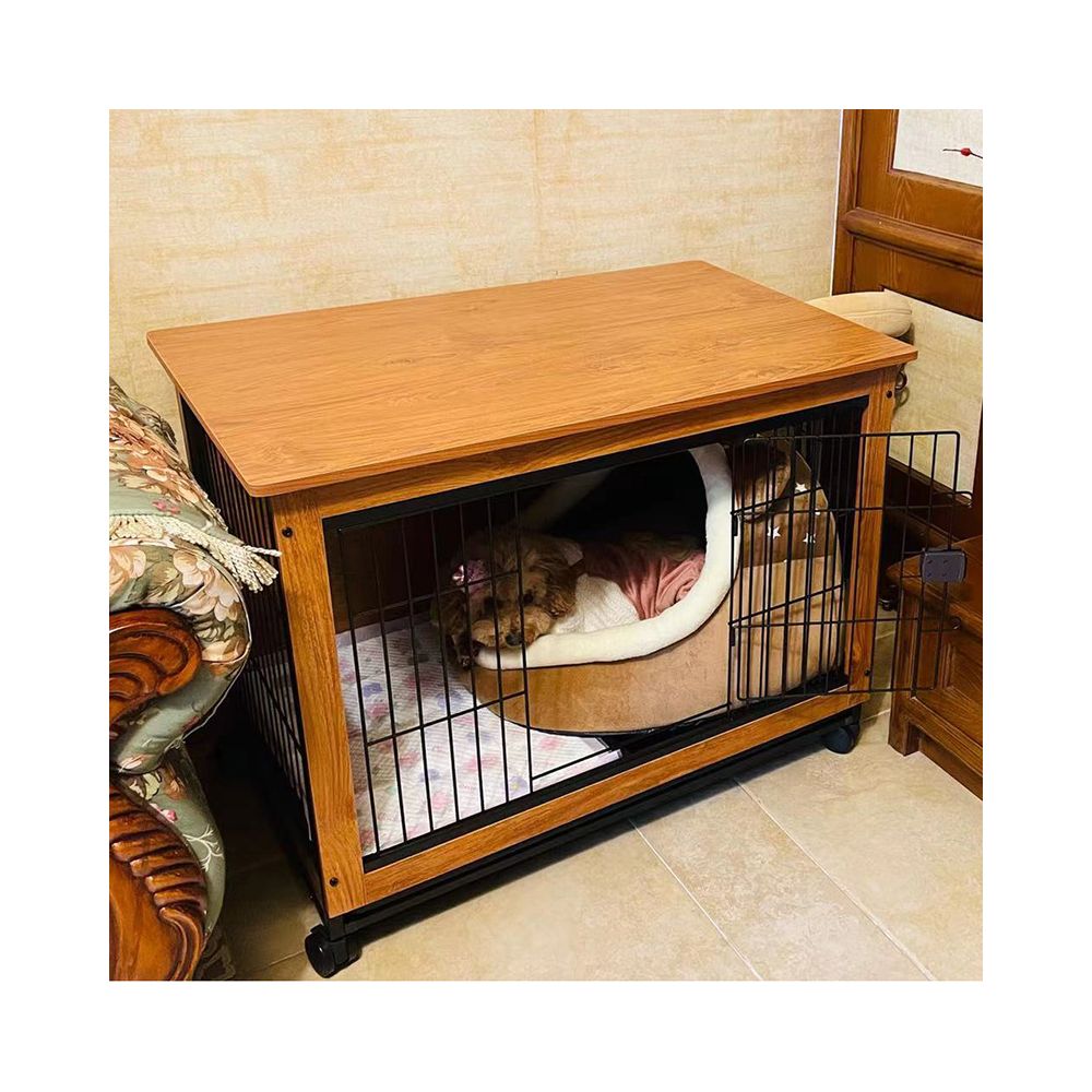 【2026 實木旗艦款】室內多功能寵物別墅｜自帶廁所分區隔離籠 - 吉安寵物用品