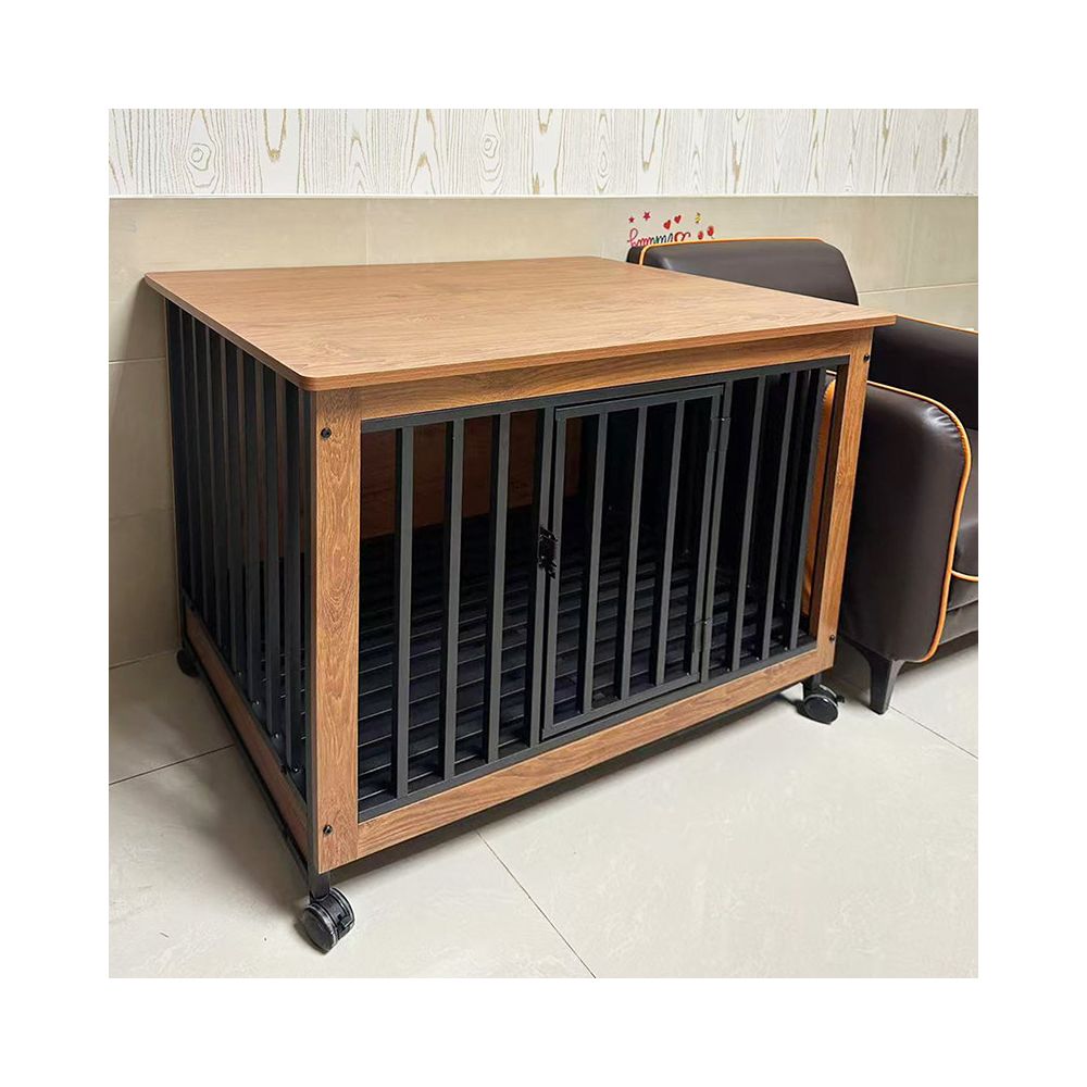 【2026 實木旗艦款】室內多功能寵物別墅｜自帶廁所分區隔離籠 - 吉安寵物用品