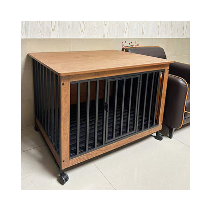 【2026 實木旗艦款】室內多功能寵物別墅｜自帶廁所分區隔離籠 - 吉安寵物用品