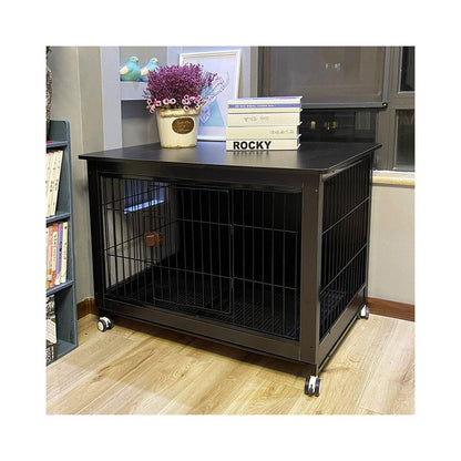 【2026 實木旗艦款】室內多功能寵物別墅｜自帶廁所分區隔離籠 - 吉安寵物用品