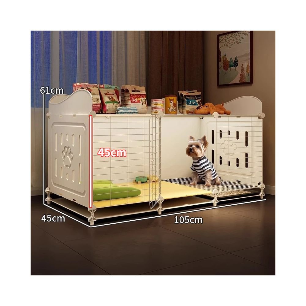 【2026 旗艦豪宅】一房一廳一衛小型犬別墅｜帶廁所乾濕分離狗屋 - 吉安寵物用品