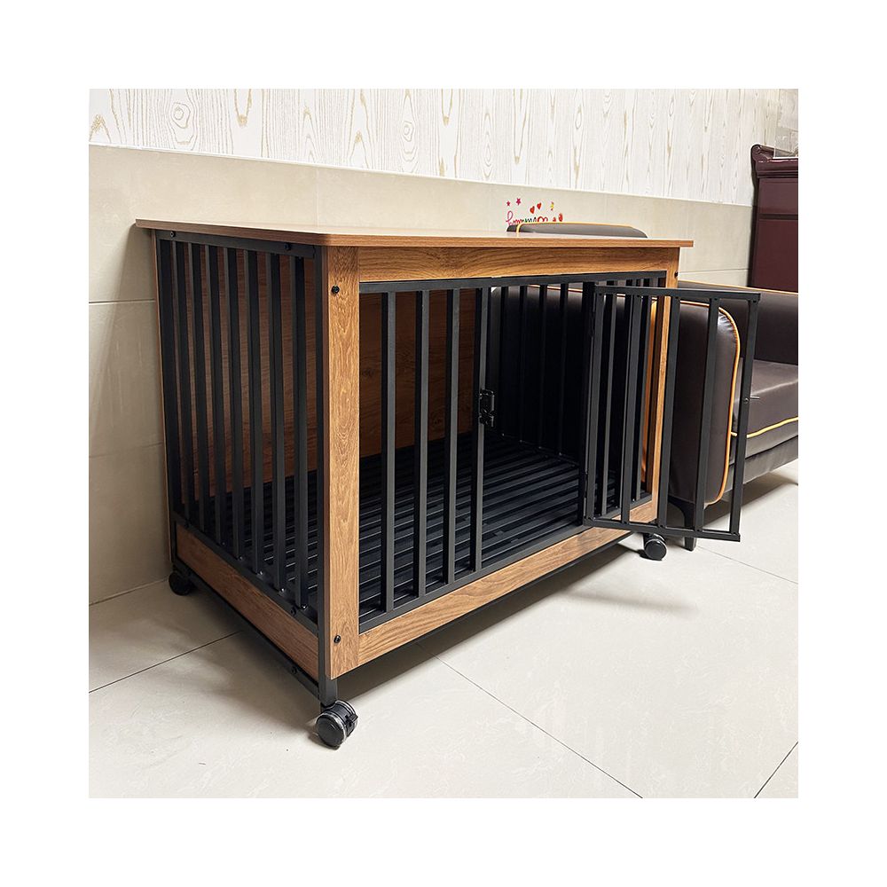 【2026 實木旗艦款】室內多功能寵物別墅｜自帶廁所分區隔離籠 - 吉安寵物用品