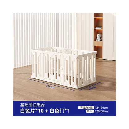 【2026 全景系列】全透明室內寵物圍欄別墅｜中小型犬專用移動式隱形狗籠 - 吉安寵物用品