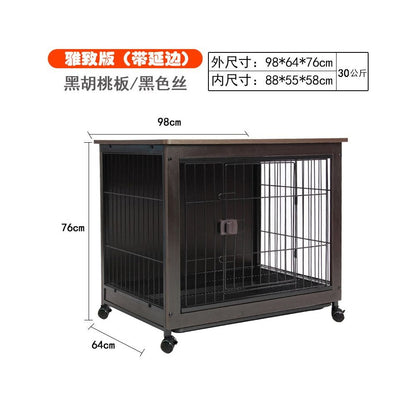【2026 實木旗艦款】室內多功能寵物別墅｜自帶廁所分區隔離籠 - 吉安寵物用品