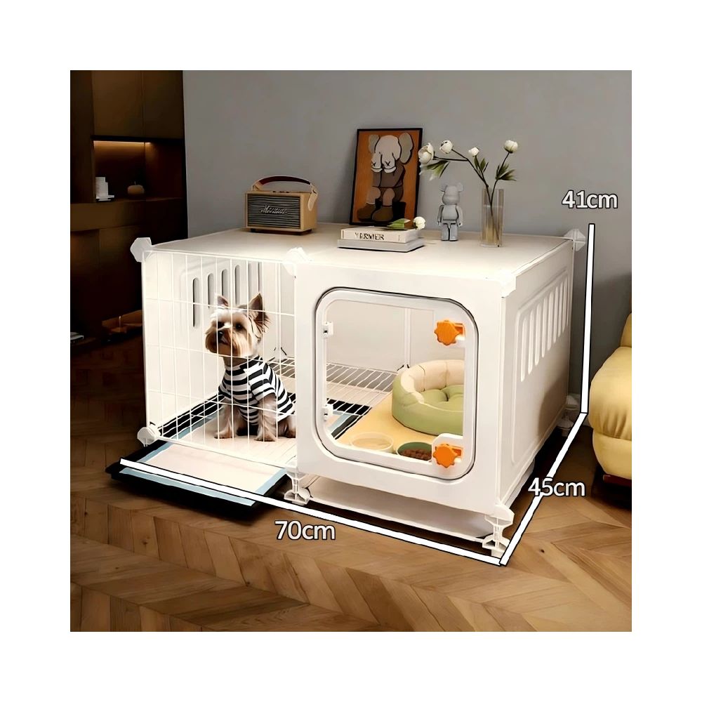 【2026 旗艦豪宅】一房一廳一衛小型犬別墅｜帶廁所乾濕分離狗屋 - 吉安寵物用品