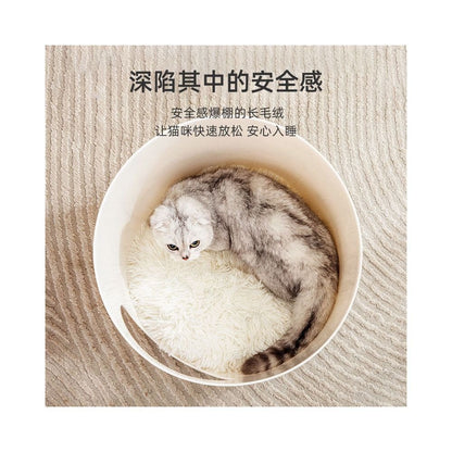 【Alice 愛麗絲官方】二合一創意貓窩穿鞋凳｜日系簡約家居風寵物床 - 吉安寵物用品