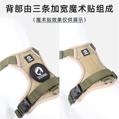 【葵葵熊戶外健行版】金毛/拉布拉多專用背心式胸背帶｜自帶側邊收納袋 (Baby Bag) 牽引組 - 吉安寵物用品