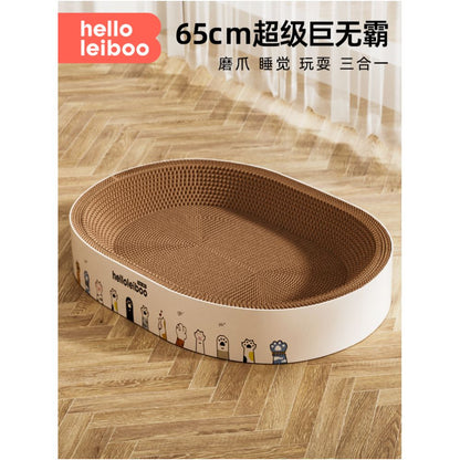 Cat scratch board cat nest integrated cat paw board round scratch resistant wear resistant and shavings resistant corrugated paper a complete collection of cat supplies toysCat Toys - 吉安宠物用品