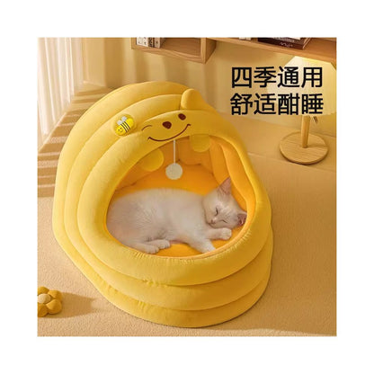 Christmas Cat Nest Winter Warmth Semi Enclosed Security Cat Sleeper Nest Four Seasons Universal Large Size Winter Dog Nest - 吉安宠物用品