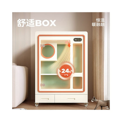 【Dare to 旗艦款】智能恆溫抗菌貓別墅｜客製化尺寸全封閉式寵物屋 - 吉安寵物用品