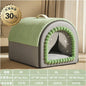 Dog house thick and warm in winter large dog house golden fur dog house removable and washable dog sleeping house universal pet for all seasons - 吉安宠物用品
