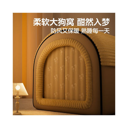 Dog house thick and warm in winter large dog house golden fur dog house removable and washable dog sleeping house universal pet for all seasons - 吉安宠物用品