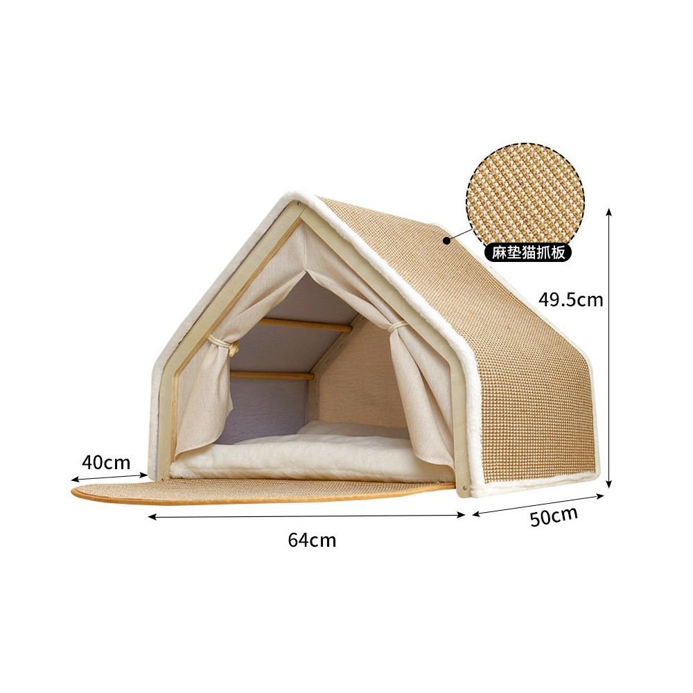 【FAFA 官方正品】四季系列寵物帳篷別墅｜貓狗通用半封閉式睡窩 - 吉安寵物用品
