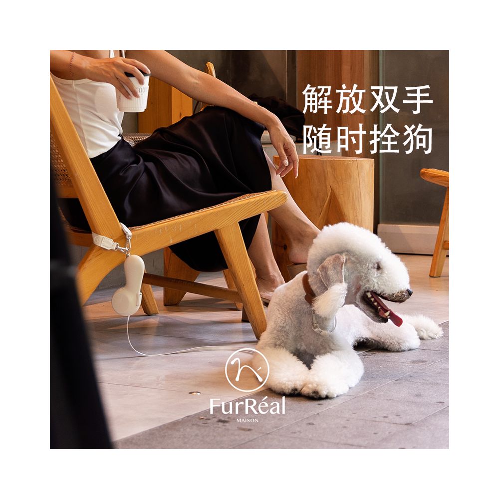 【FurReal 官方正品】三合一智慧自動伸縮牽引繩｜內置暖手寶 + 行動電源功能 - 吉安寵物用品