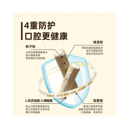 Golden 貓咪零食｜羊奶夾心磨牙棒 15g x 4 支裝，除口臭預防牙結石 - 吉安寵物用品