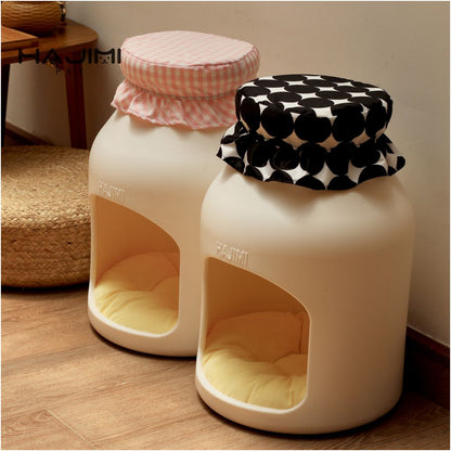 【HAJIMI 官方正品】瓶型極簡寵物別墅｜全封閉式防水易清潔貓窩 - 吉安寵物用品