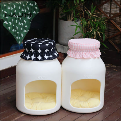 【HAJIMI 官方正品】瓶型極簡寵物別墅｜全封閉式防水易清潔貓窩 - 吉安寵物用品