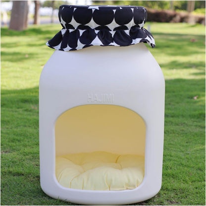 【HAJIMI 官方正品】瓶型極簡寵物別墅｜全封閉式防水易清潔貓窩 - 吉安寵物用品