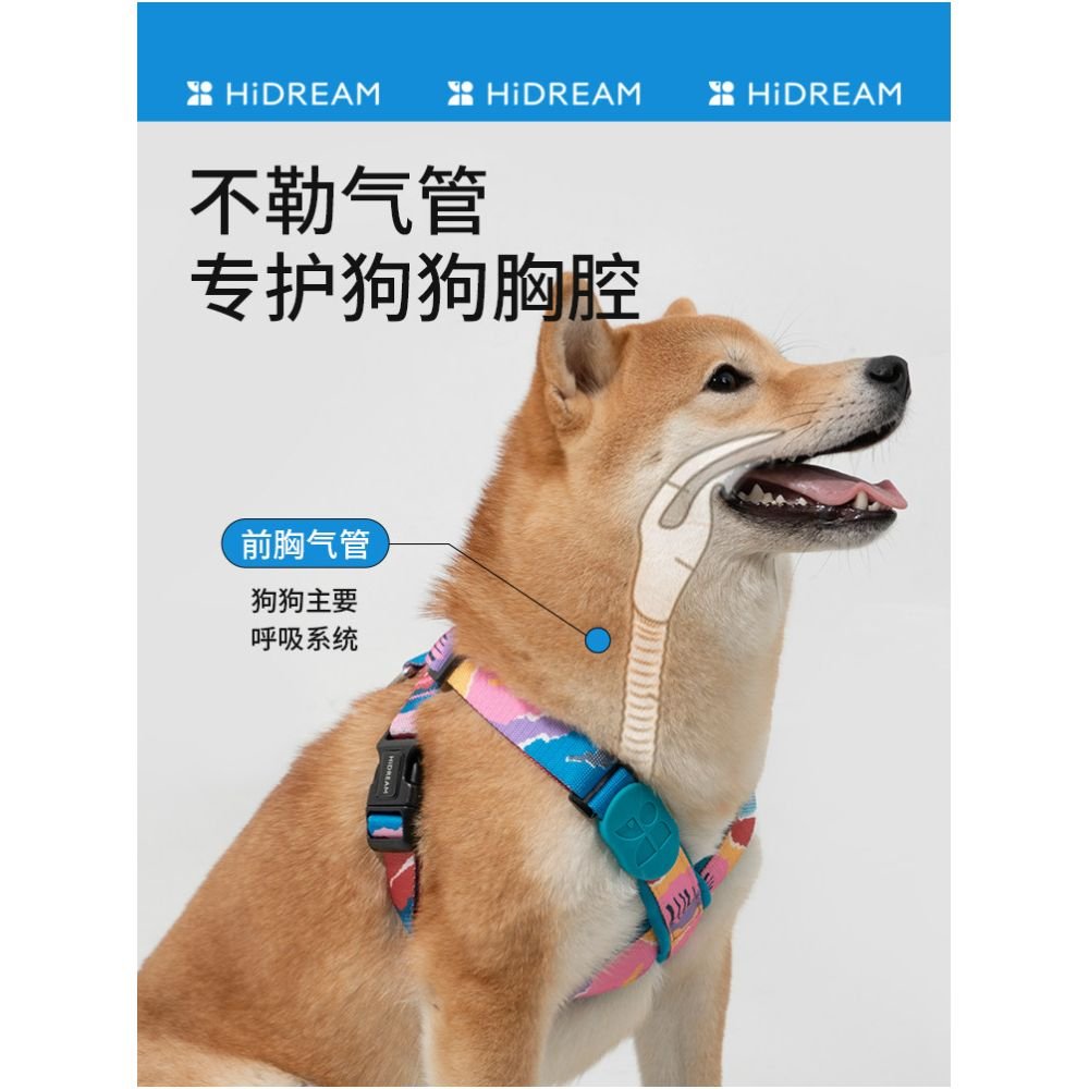 【HiDREAM 官方正品】Colorful PRO 專業級胸背牽引組｜夏季涼感背心式設計 - 吉安寵物用品
