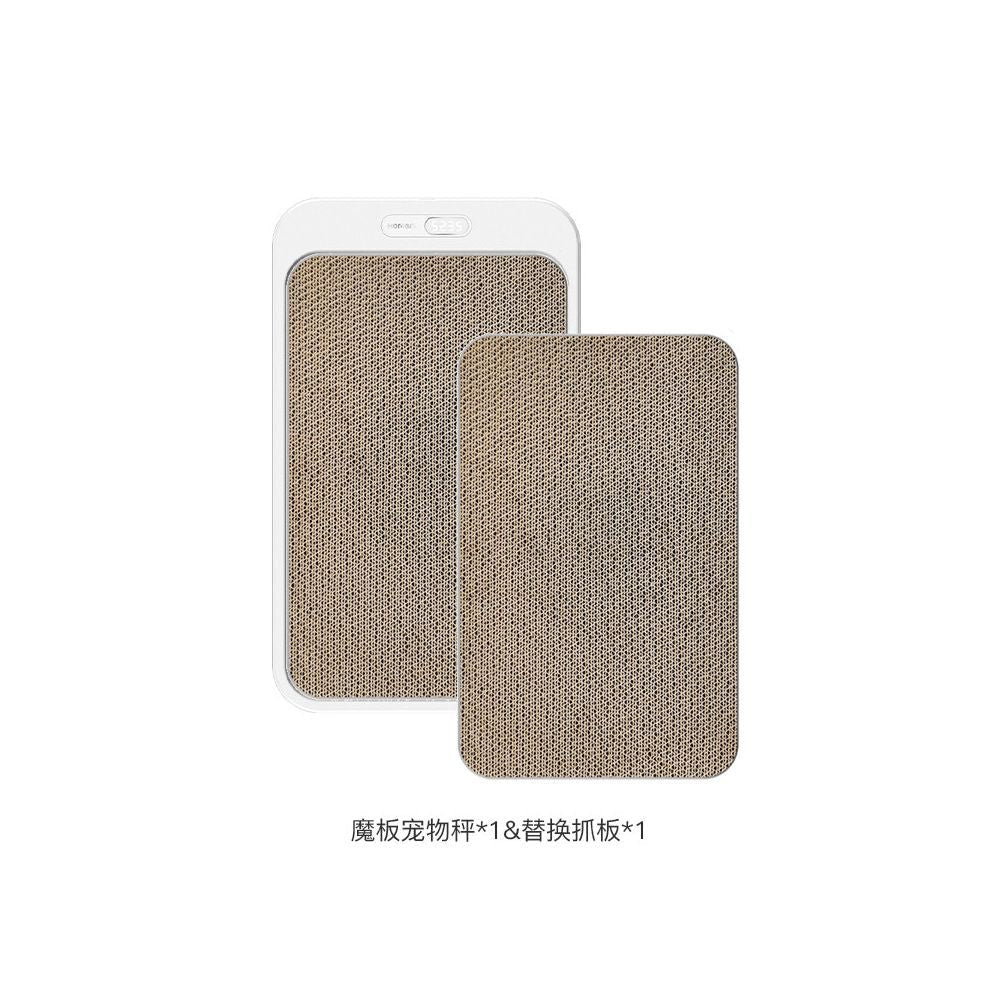 【Homan 霍曼】智能稱重貓抓板｜精準體重監測、窩爪一體磨爪墊，耐磨不掉屑瓦楞紙，貓咪健康管理必備工具 - 吉安宠物用品