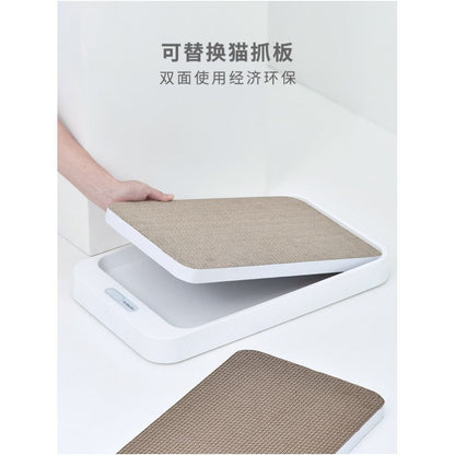 【Homan 霍曼】智能稱重貓抓板｜精準體重監測、窩爪一體磨爪墊，耐磨不掉屑瓦楞紙，貓咪健康管理必備工具 - 吉安宠物用品