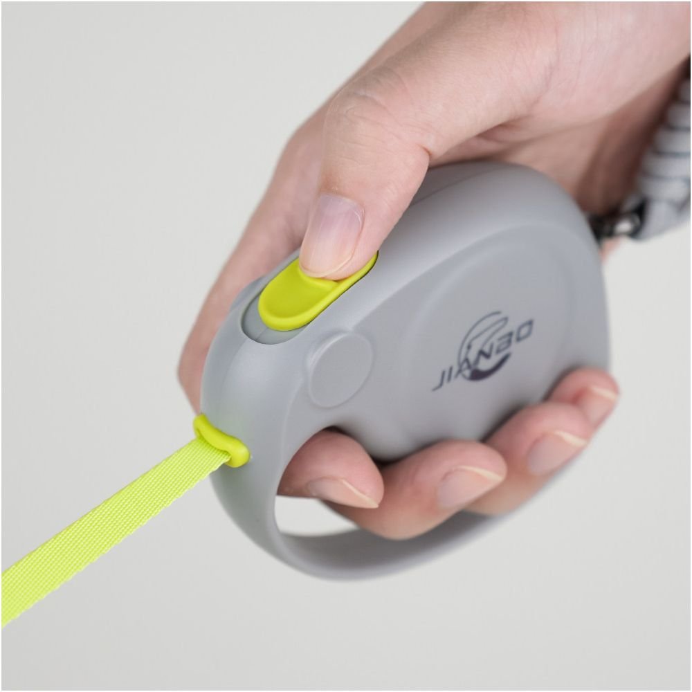 【見波 Jianbo Pet】小象握把自動伸縮牽引繩｜可愛輕巧型貓狗通用遛狗繩 - 吉安寵物用品