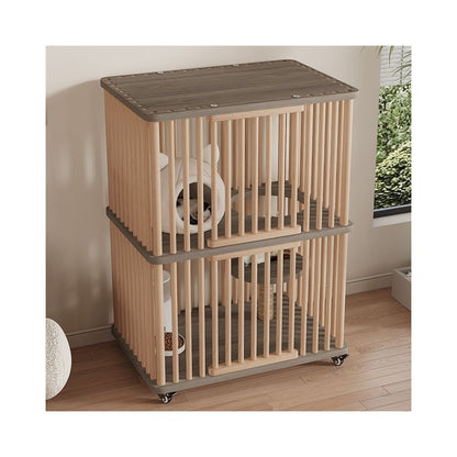 【LeSqueak 官方正品】雙層豪華特大空間貓別墅｜室內精品實木貓櫃 - 吉安寵物用品