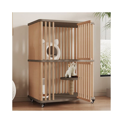 【LeSqueak 官方正品】雙層豪華特大空間貓別墅｜室內精品實木貓櫃 - 吉安寵物用品