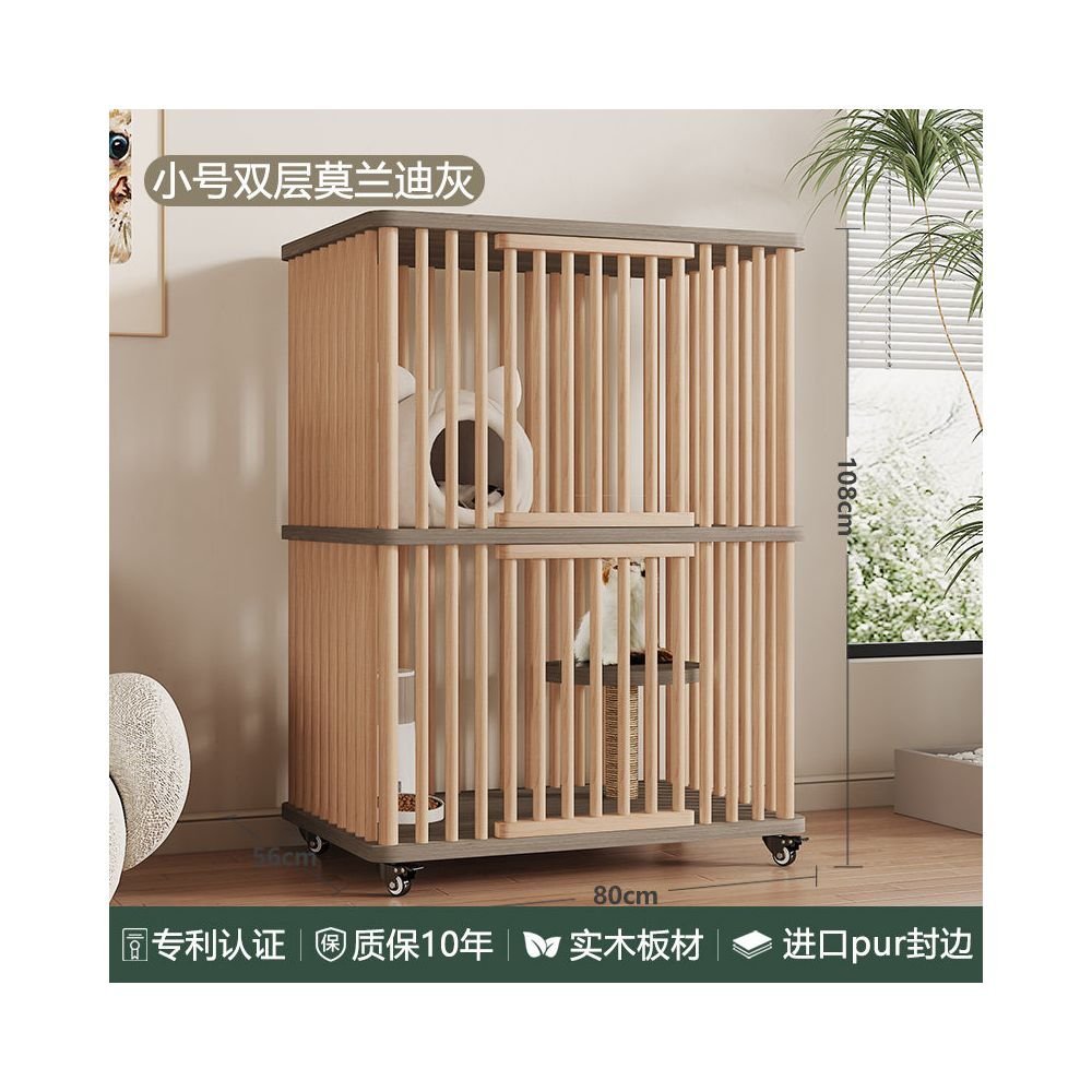 【LeSqueak 官方正品】雙層豪華特大空間貓別墅｜室內精品實木貓櫃 - 吉安寵物用品