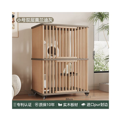 【LeSqueak 官方正品】雙層豪華特大空間貓別墅｜室內精品實木貓櫃 - 吉安寵物用品